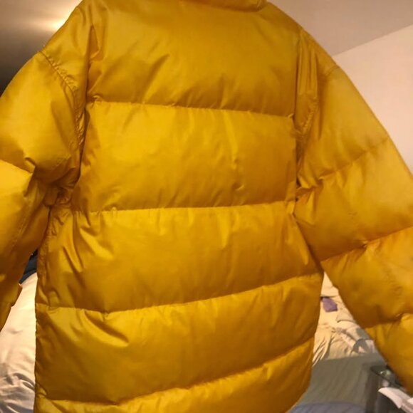 Vintage Polo Jeans Ralph Lauren Yellow Down Puffer Jacket L - Picture 4 of 7